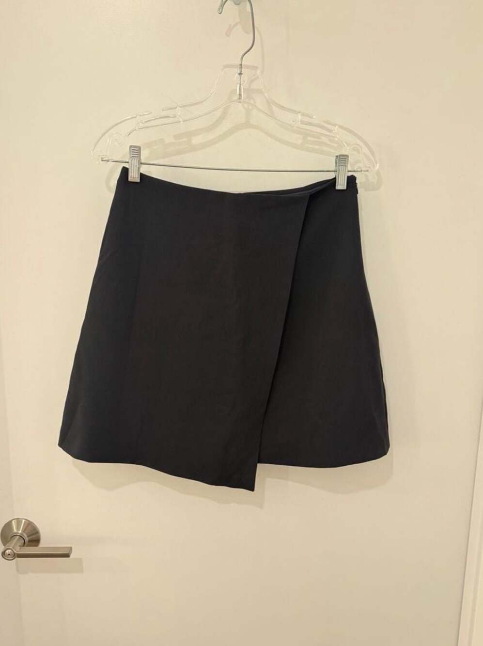 Jason Wu Women's Black Asymmetric Wrap Mini Skirt